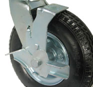 CASTERHQ 10" x 3" Swivel Caster/Brakes Flat Free Pneumatic Wheel Toolbox 