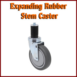 Service Caster Brand Polyurethane Swivel Expanding Stem Caster w/3.5 x 1.25 Gray Wheel and 3/4 Stem 300 lbs Capacity/Caster 